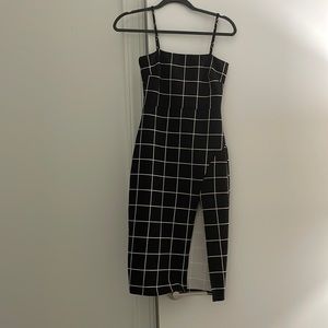 MIDI Little Black Dress with Slit